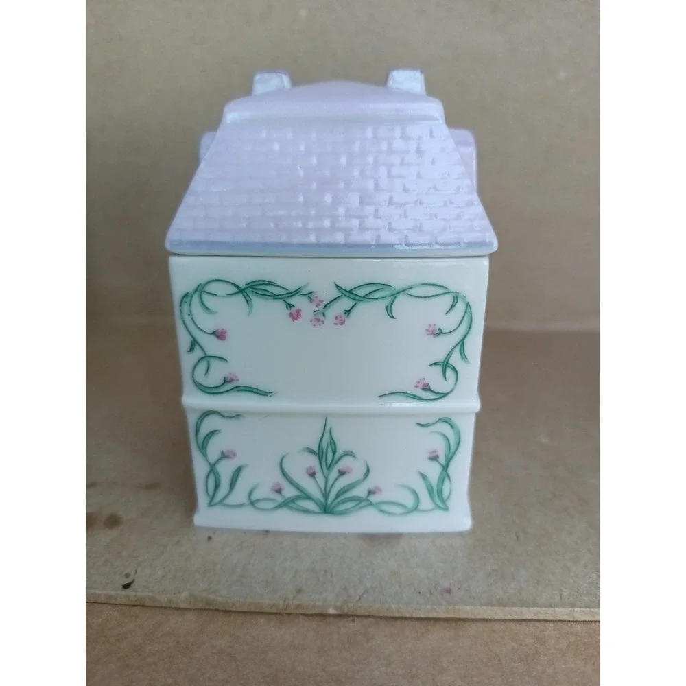 Vintage 1989, Lenox, spice village CHIVE house, spice jar, porcelain, cottage - Picture 3 of 7